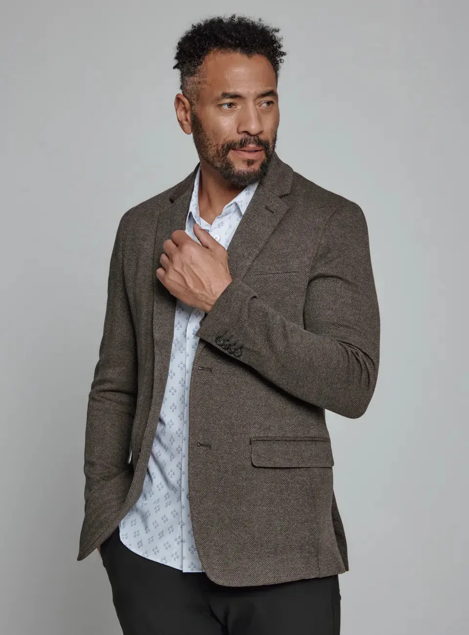 7 Diamonds Blazer - DARK BROWN