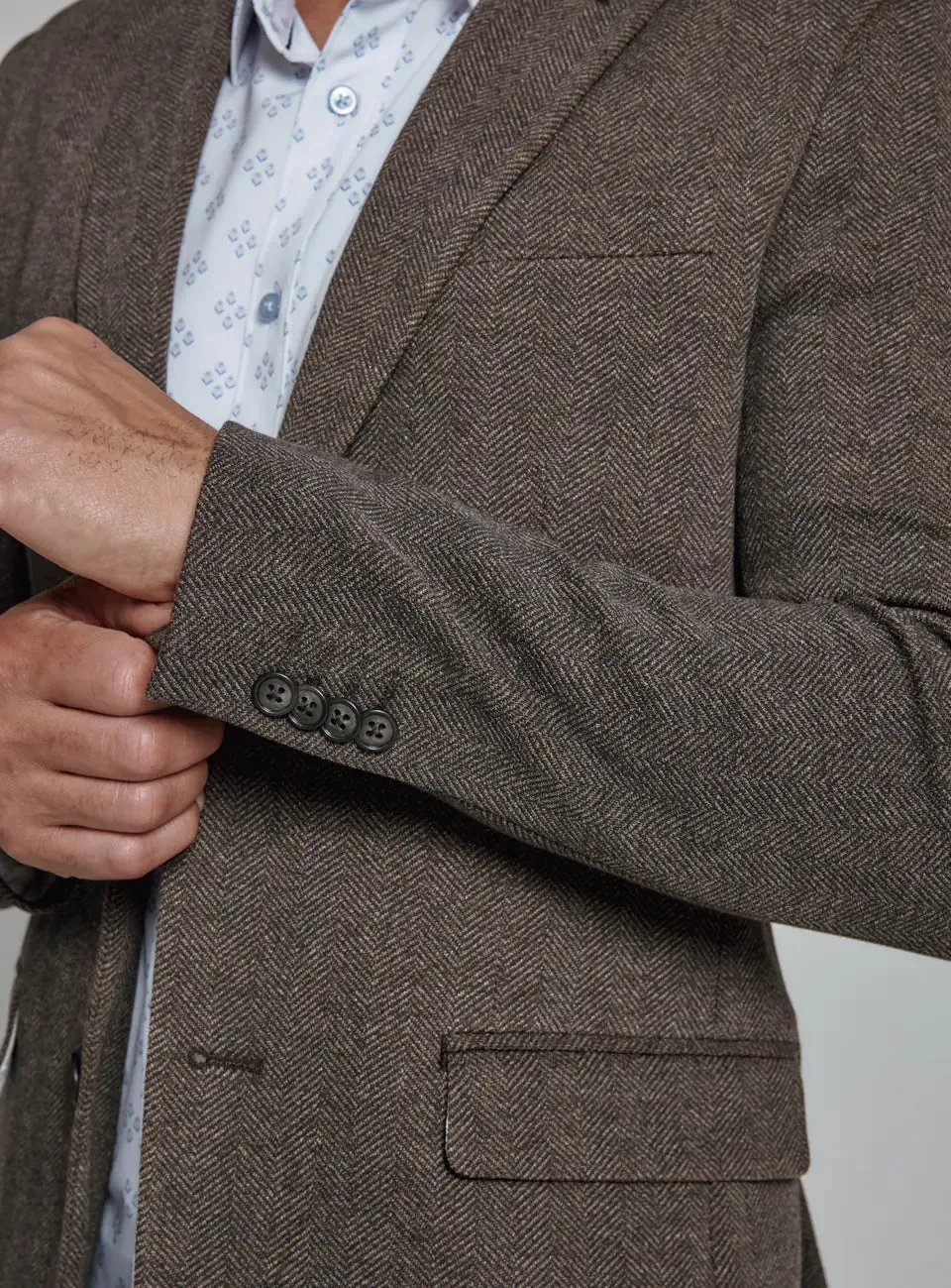 7 Diamonds Blazer - DARK BROWN