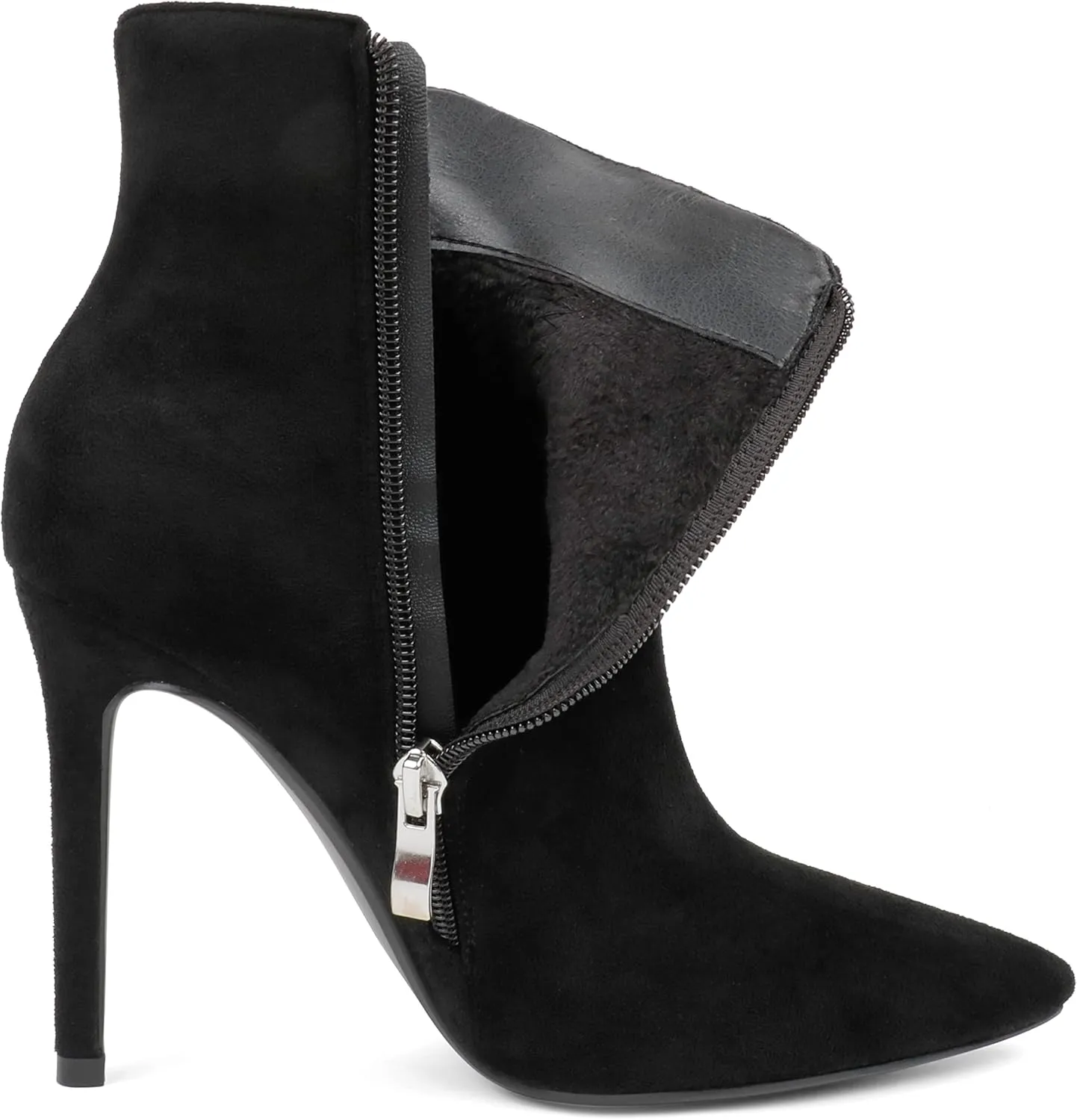 Ankle Boots for Women Stiletto High Heel Pointed Toe Boots with Zipper