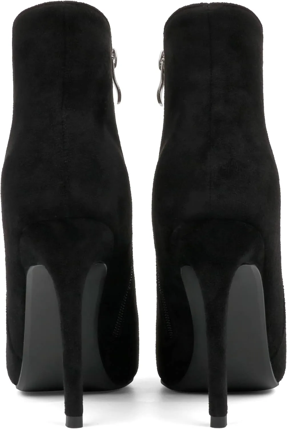 Ankle Boots for Women Stiletto High Heel Pointed Toe Boots with Zipper