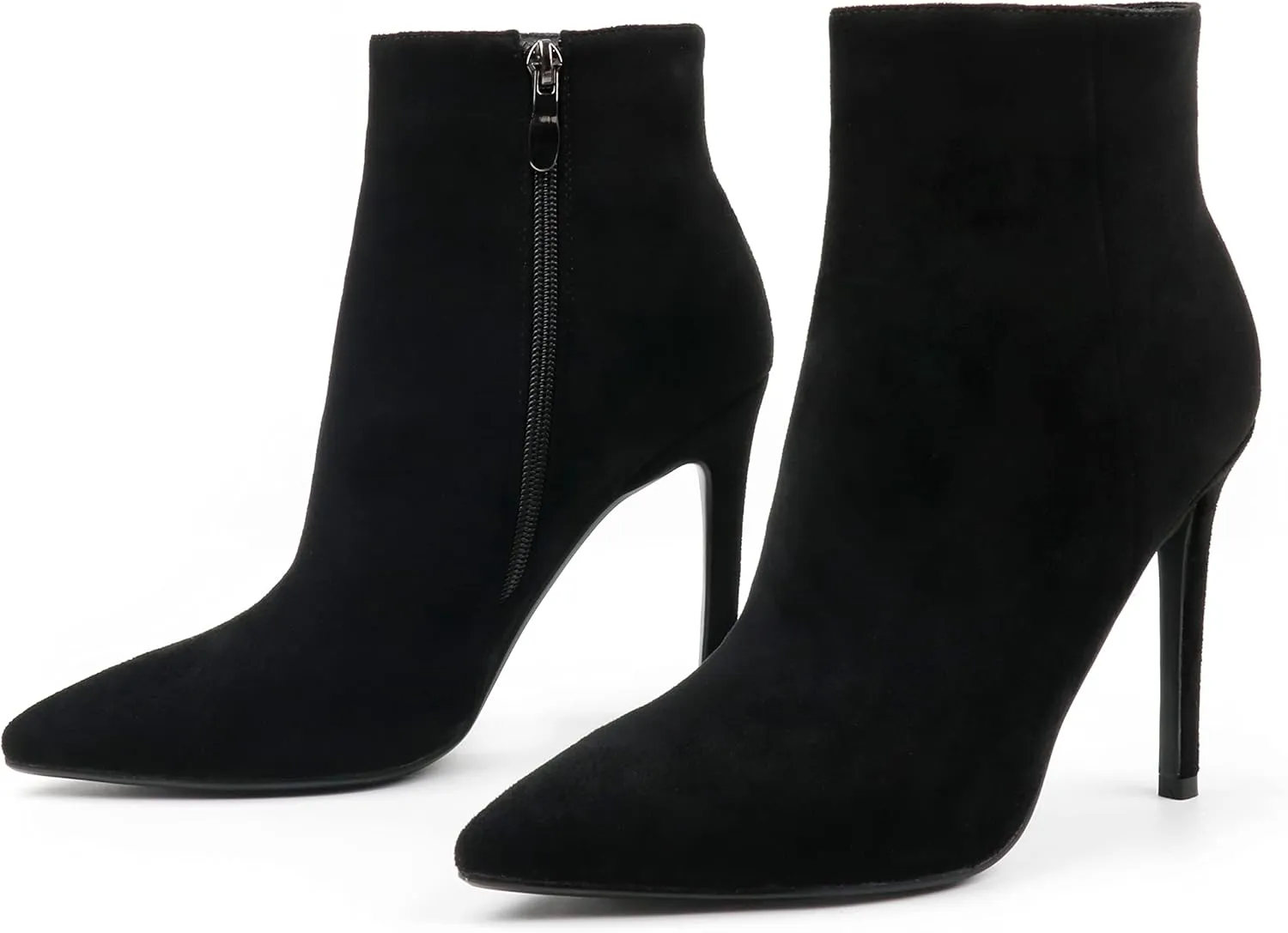 Ankle Boots for Women Stiletto High Heel Pointed Toe Boots with Zipper