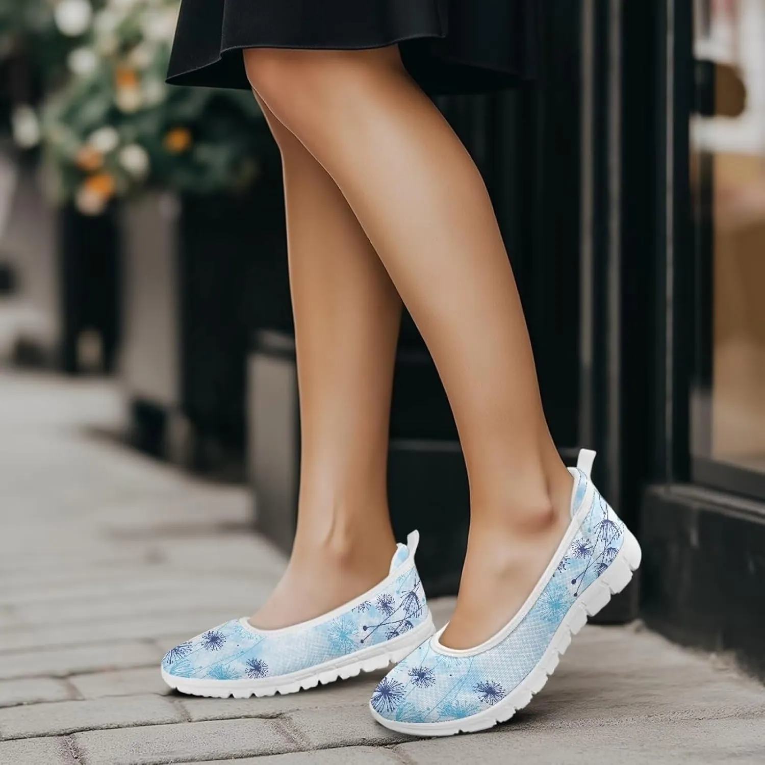Art Travel Shoes for Women Slip On Casual Cozy Loafers Lightweight Comfort Fashion Sneaker for Women Holiday Shoes Print Series US Size 6-11