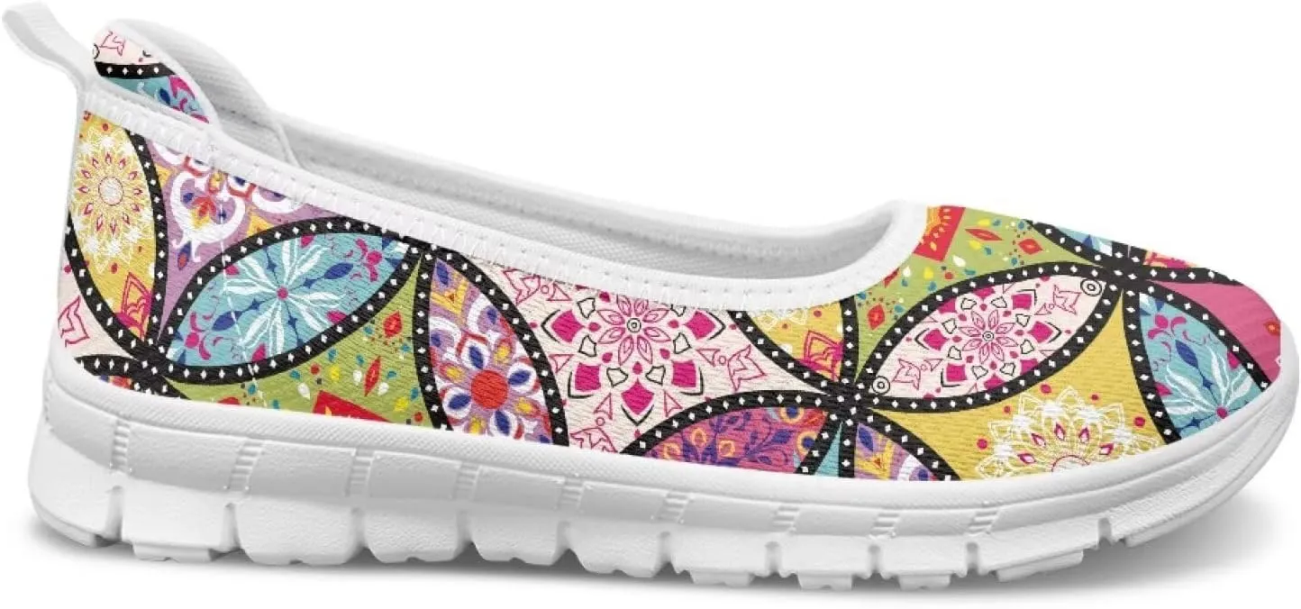 Art Travel Shoes for Women Slip On Casual Cozy Loafers Lightweight Comfort Fashion Sneaker for Women Holiday Shoes Print Series US Size 6-11