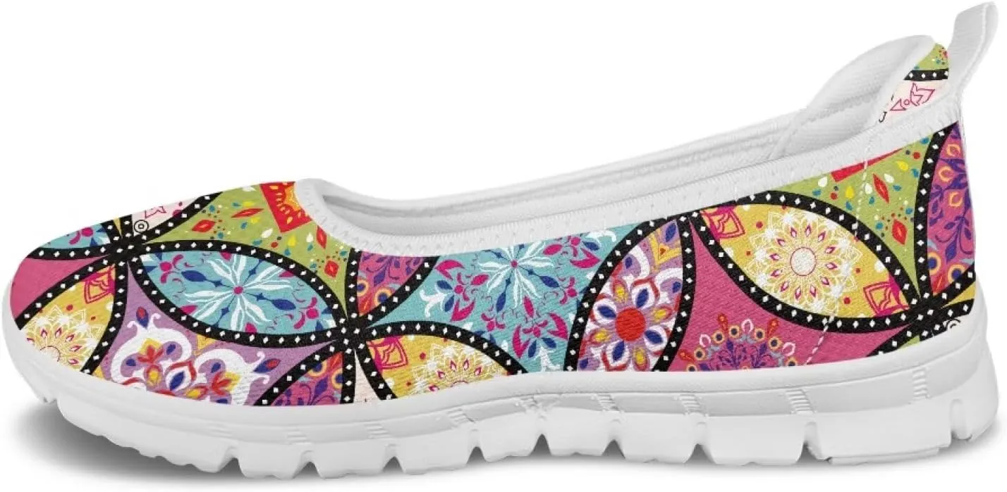 Art Travel Shoes for Women Slip On Casual Cozy Loafers Lightweight Comfort Fashion Sneaker for Women Holiday Shoes Print Series US Size 6-11