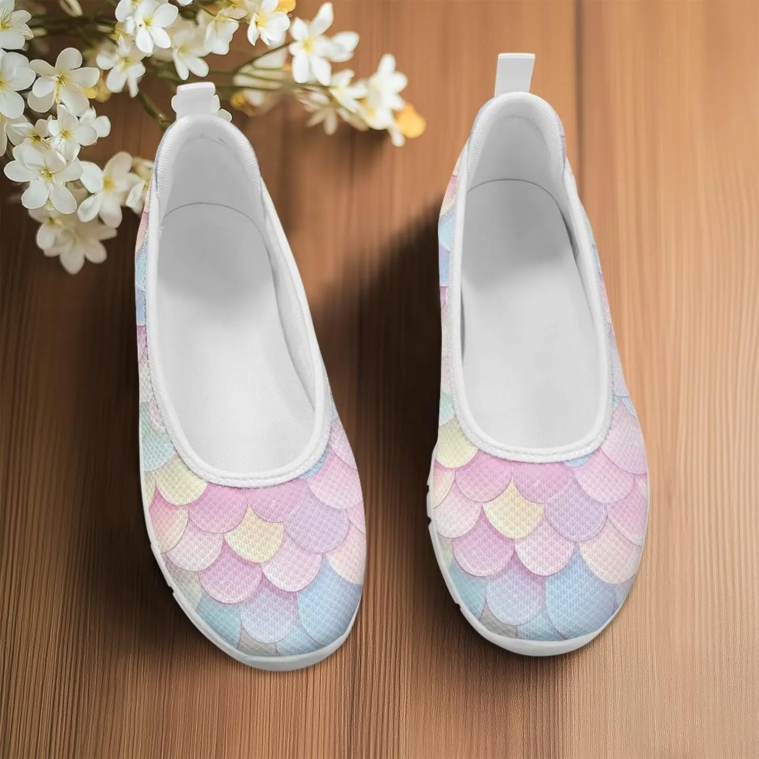 Art Travel Shoes for Women Slip On Casual Cozy Loafers Lightweight Comfort Fashion Sneaker for Women Holiday Shoes Print Series US Size 6-11