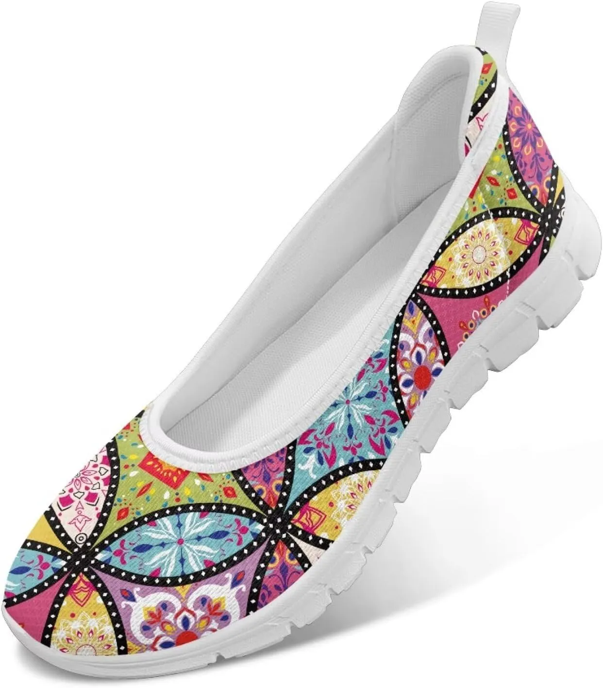 Art Travel Shoes for Women Slip On Casual Cozy Loafers Lightweight Comfort Fashion Sneaker for Women Holiday Shoes Print Series US Size 6-11