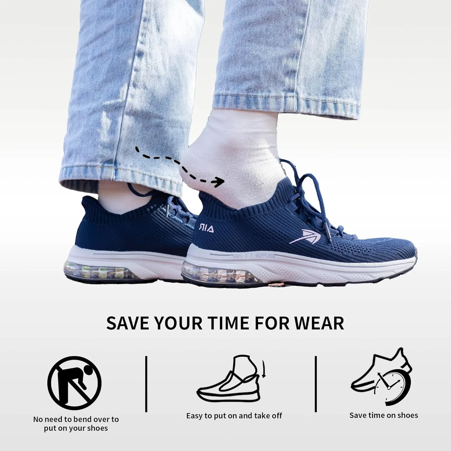 Autper Wide Toe Box Sneakers Women Slip-On Comfortable Walking Shoes with Arch Support Plantar Fasciitis Tennis Running Gym Athletic Shoes US6-11