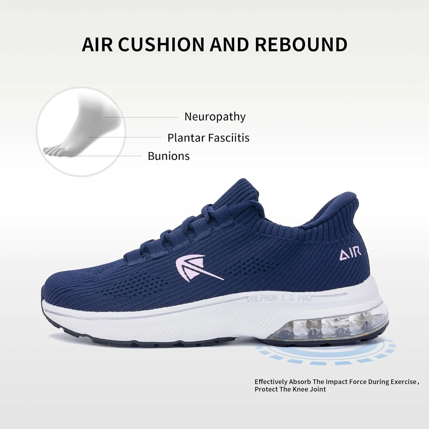 Autper Wide Toe Box Sneakers Women Slip-On Comfortable Walking Shoes with Arch Support Plantar Fasciitis Tennis Running Gym Athletic Shoes US6-11