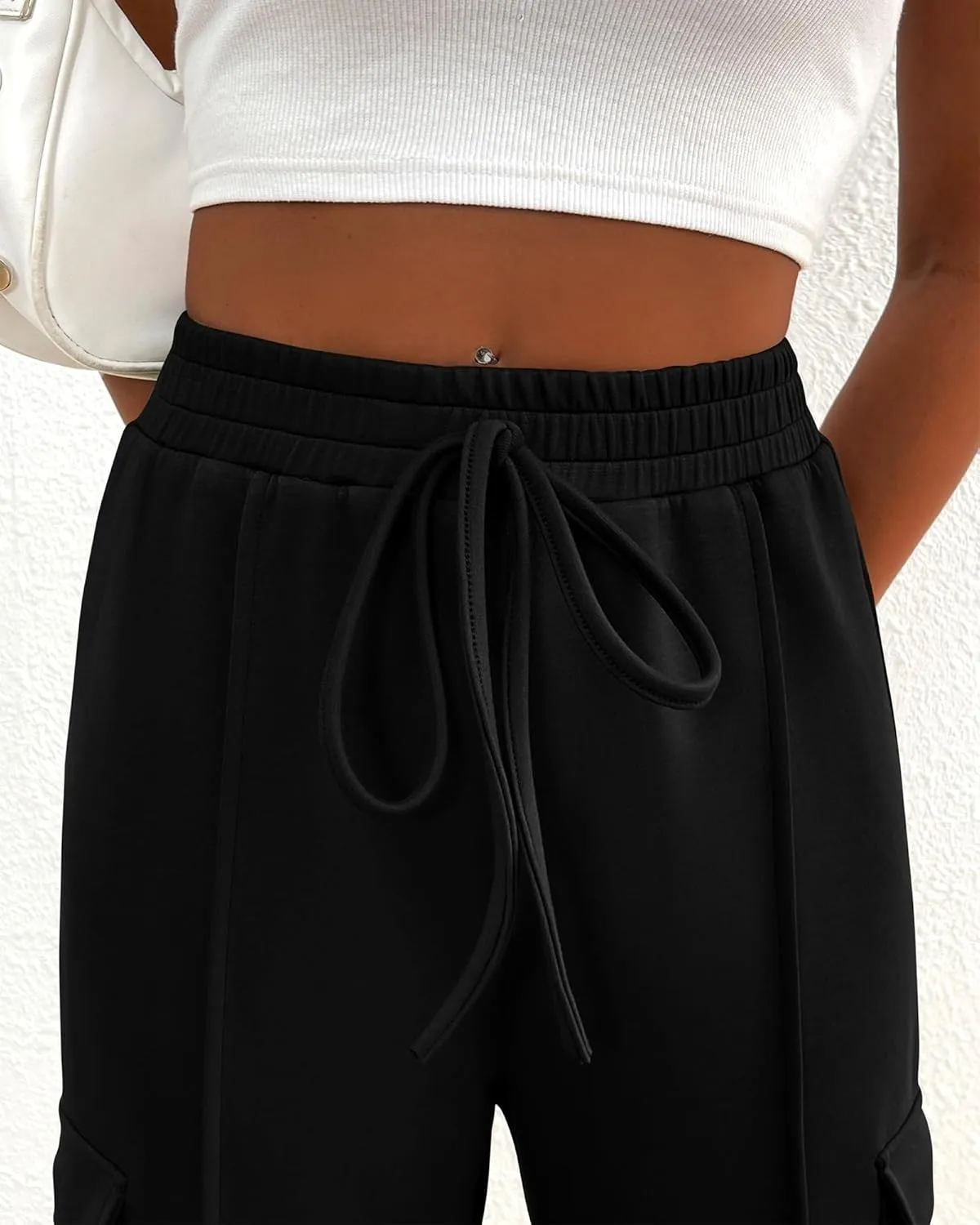 BTFBM Women's Running Sweatpants Fall Baggy Wide Leg Lounge Pants Casual Workout Joggers Pants with Pockets