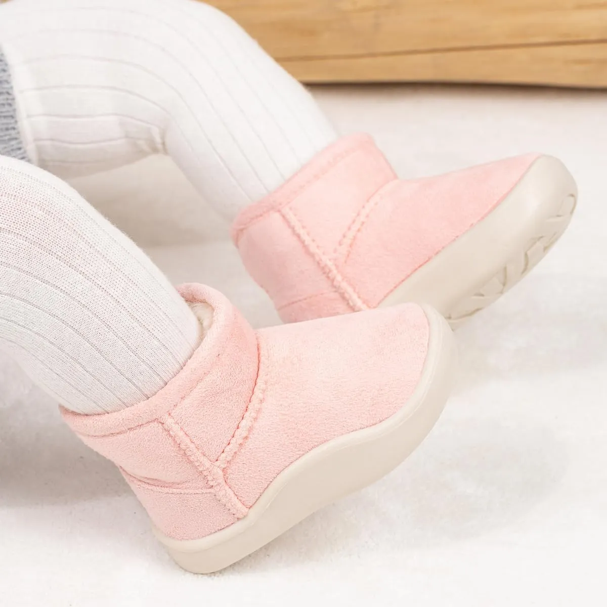 Casazoe Boys Girls Warm Winter Boots Fur Lined Snow Boots Outdoor Soft Winter Ankle Shoes for Toddler/Little Kid