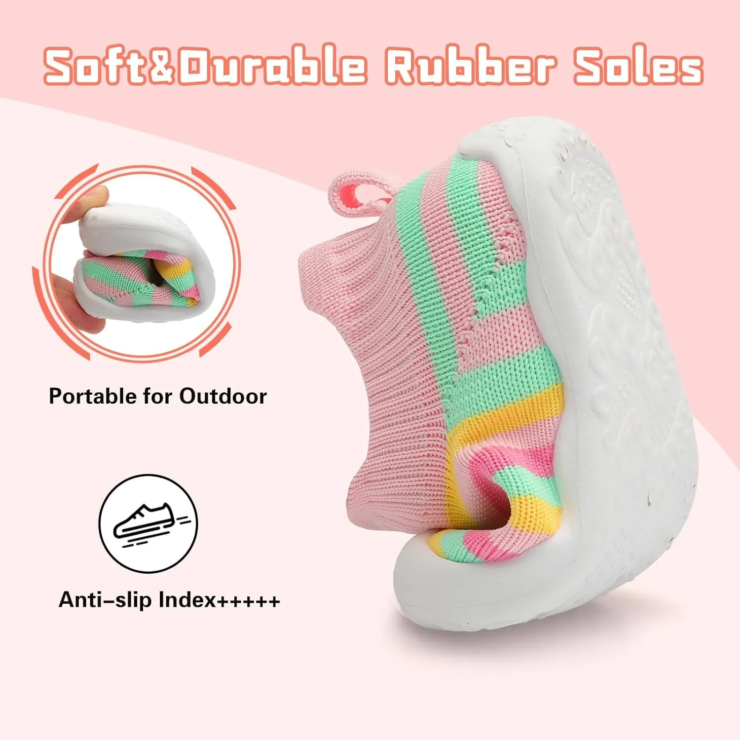 Centipede Demon Baby Shoes Baby Boys Girls Sock Shoes Breathable Infants Toddlers Slippers Indoor Outdoor Boots First Walking Shoe Slip On Sneakers Non Slip with Soft Rubber Soles