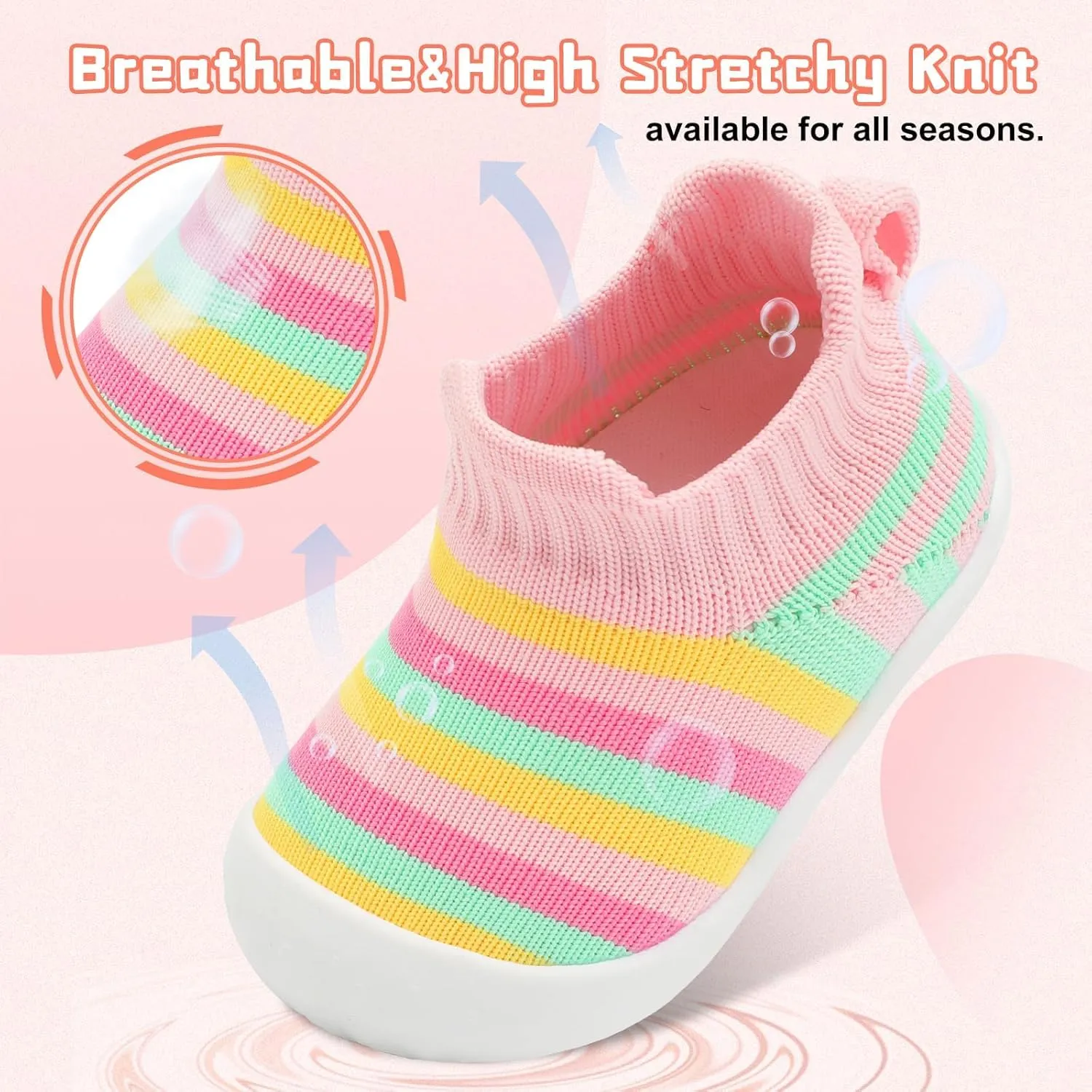 Centipede Demon Baby Shoes Baby Boys Girls Sock Shoes Breathable Infants Toddlers Slippers Indoor Outdoor Boots First Walking Shoe Slip On Sneakers Non Slip with Soft Rubber Soles