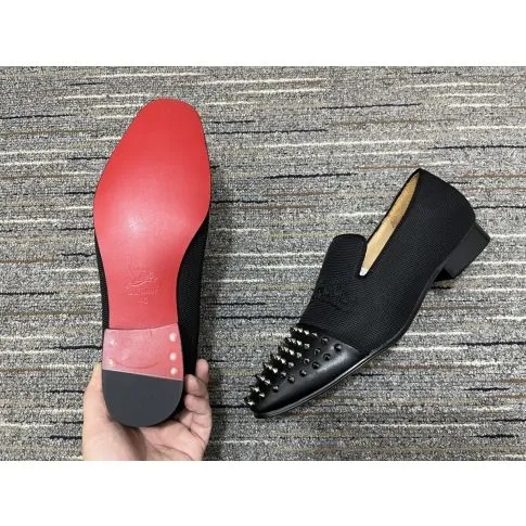 CL Navy Spooky Loafers Calf Leather and Fabric Black