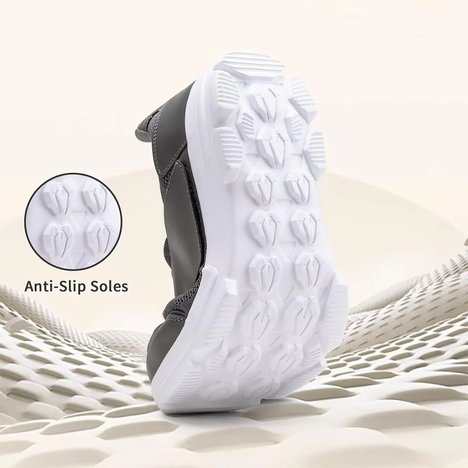 Diabetic Shoes for Men Extra Wide Walking Shoes Swollen Feet Shoes for Neuropathy Adjustable Closure with Arch Support