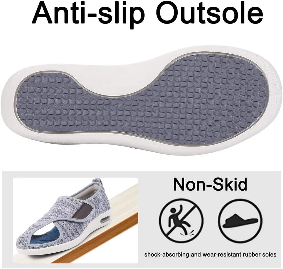 Diabetic Shoes for Women, Women's Wide Width Elderly Shoes, Adjustable Closure Lightweight Breathable, Swollen Feet Walking Edema Sneakers