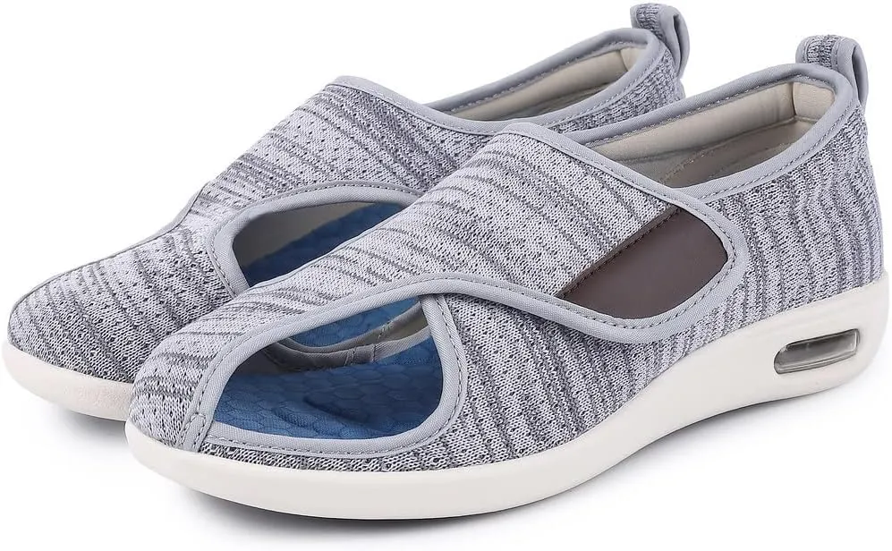 Diabetic Shoes for Women, Women's Wide Width Elderly Shoes, Adjustable Closure Lightweight Breathable, Swollen Feet Walking Edema Sneakers