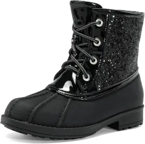 DREAM PAIRS Girls Side Zipper Glitter Ankle Boots(Toddler/Little Kid/Big Kid)