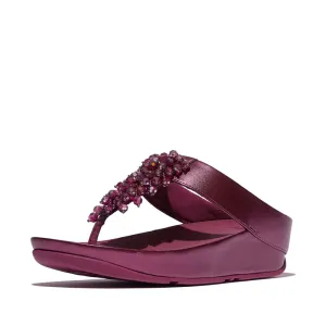 FitFlop Rumba Beaded Sandals - Metallic Ruby