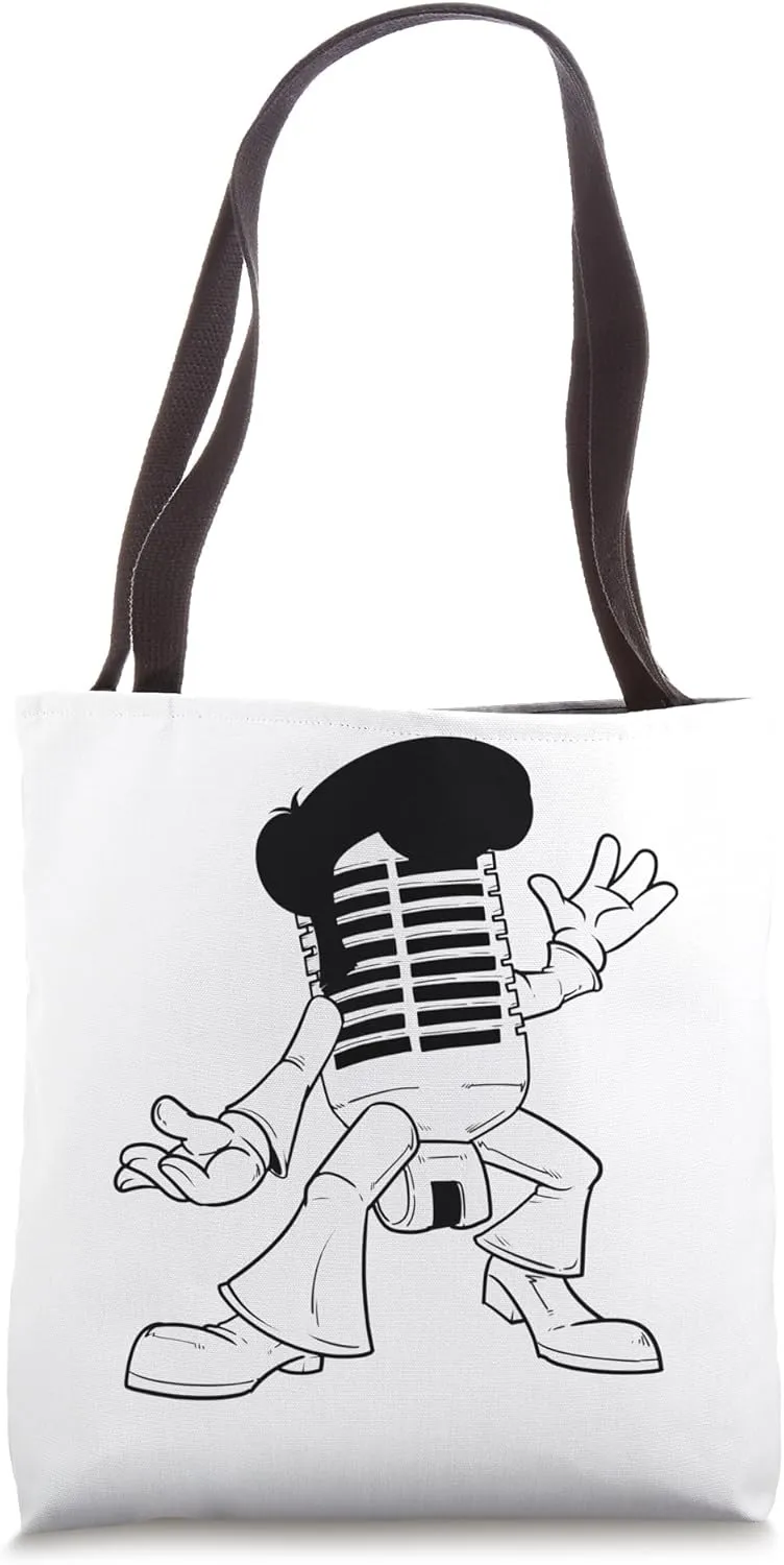 Funky Microphone Groove Character Tote Bag