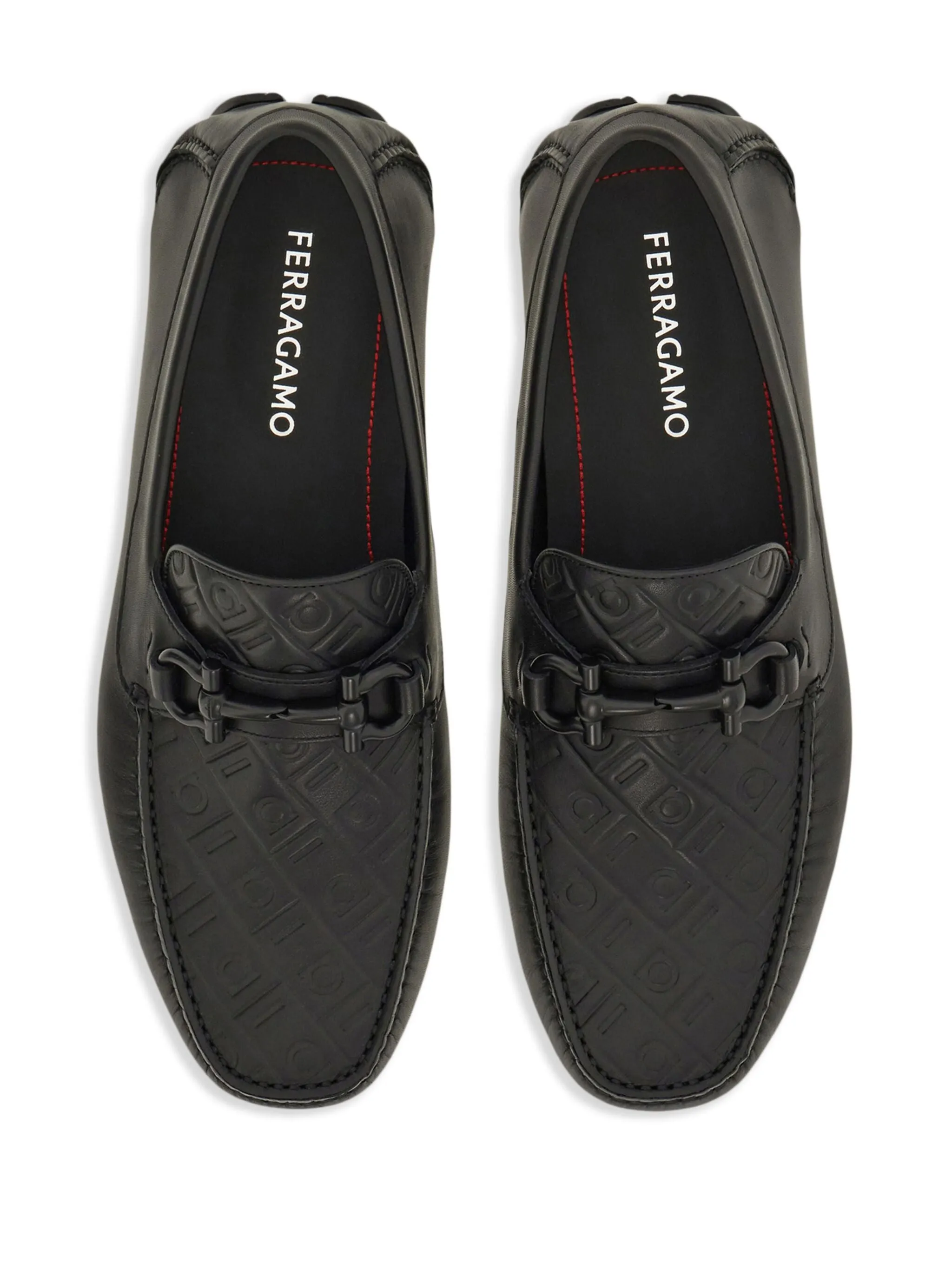 Gancini-plaque Leather Loafers