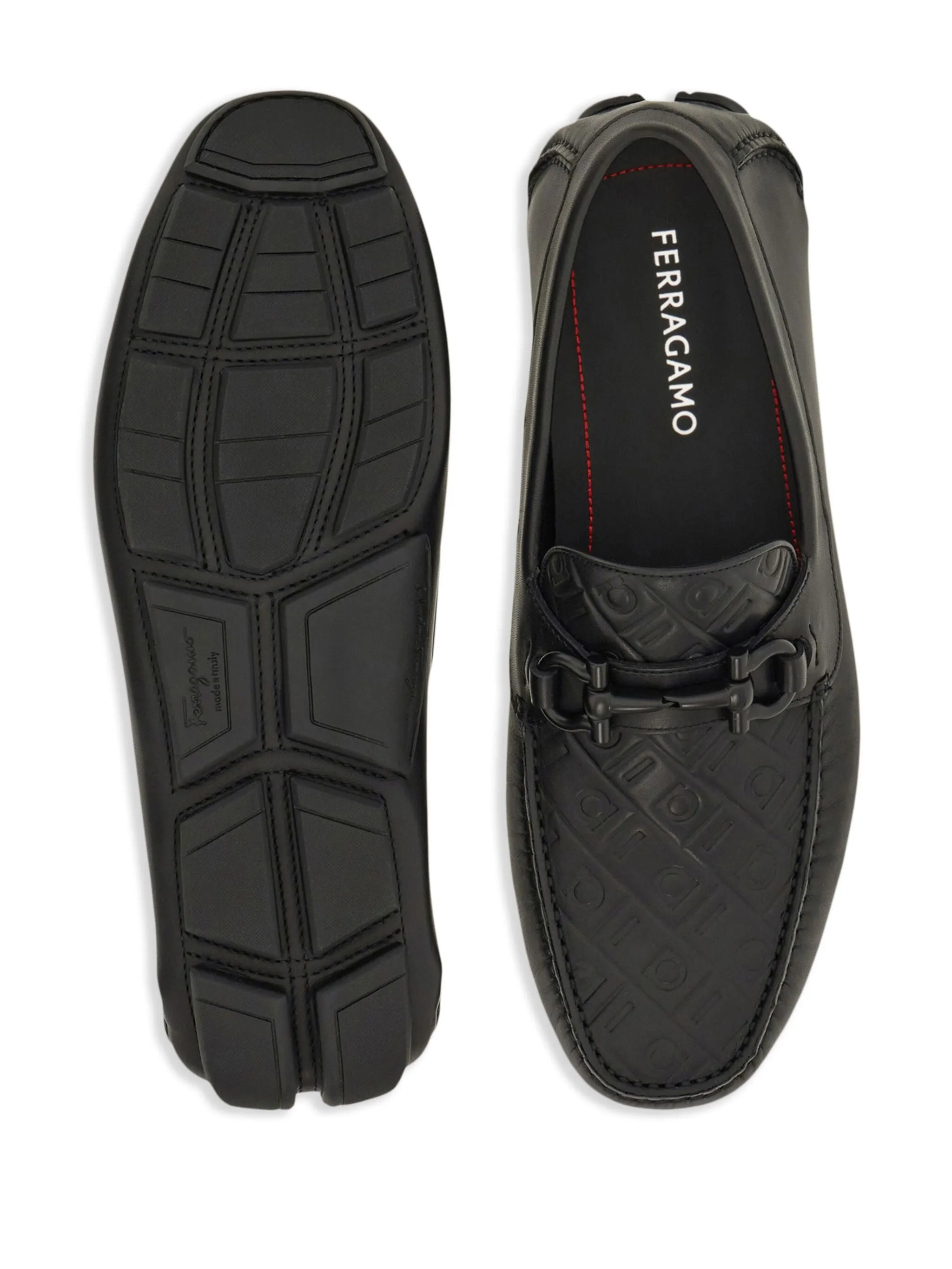 Gancini-plaque Leather Loafers