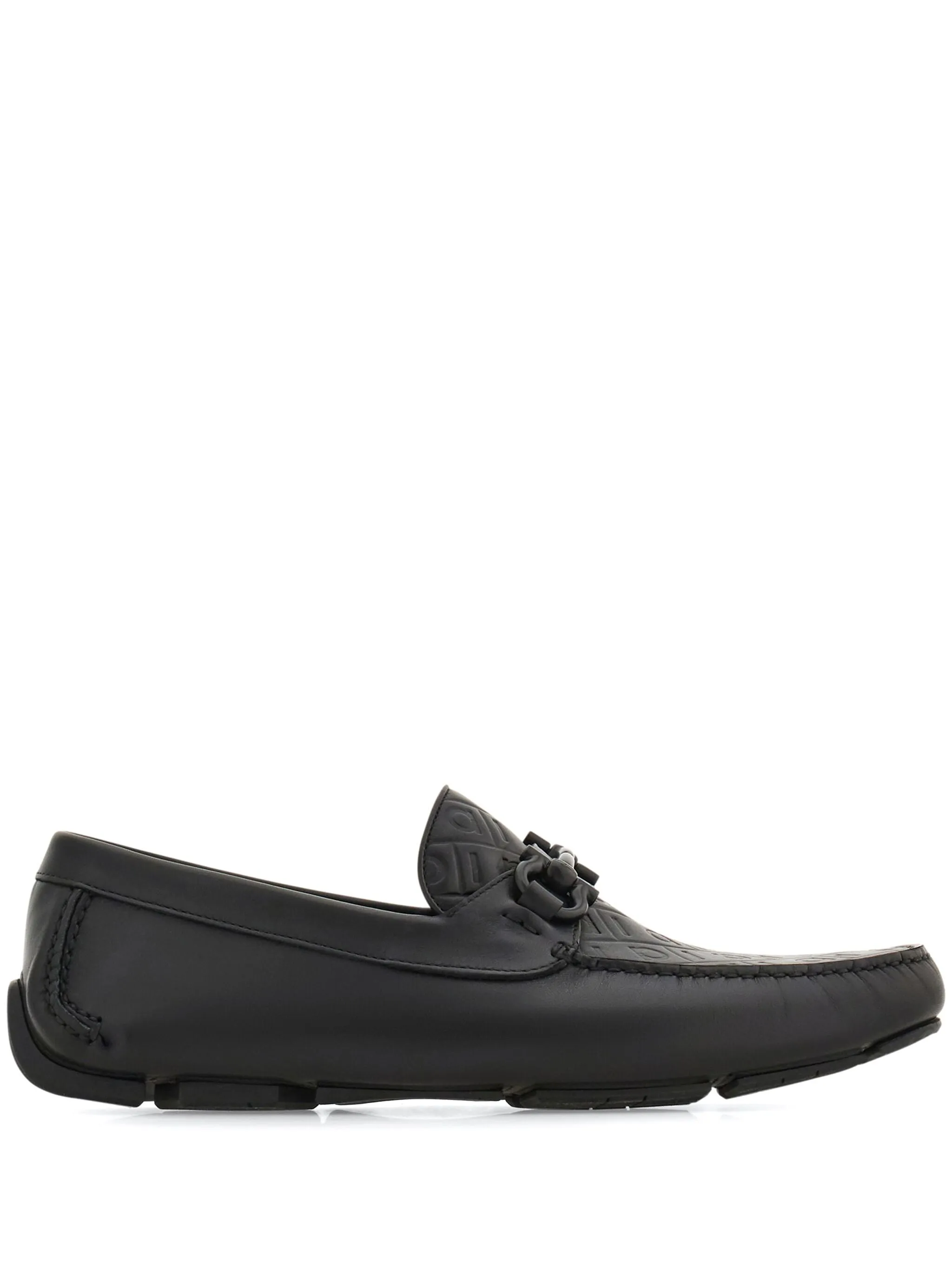 Gancini-plaque Leather Loafers