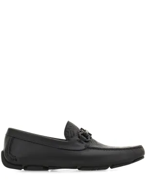 Gancini-plaque Leather Loafers