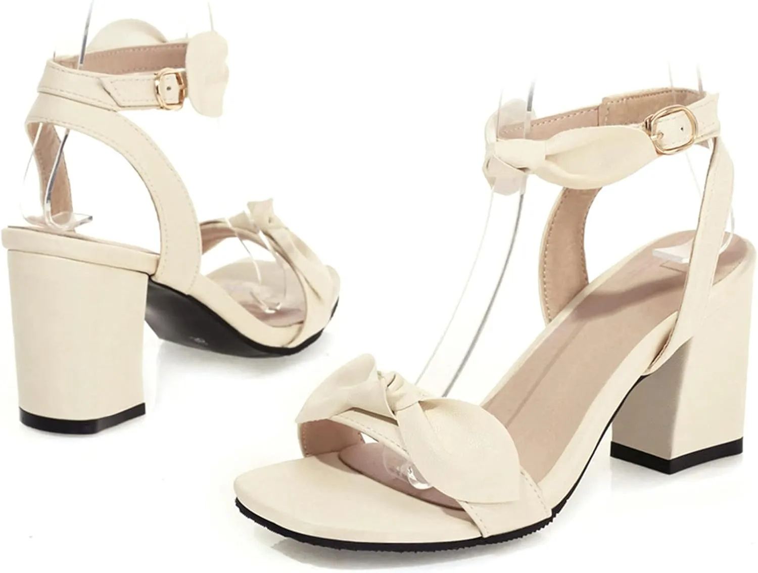 Gicoiz Ladies Wedding Open Toe Block Heels Sandals