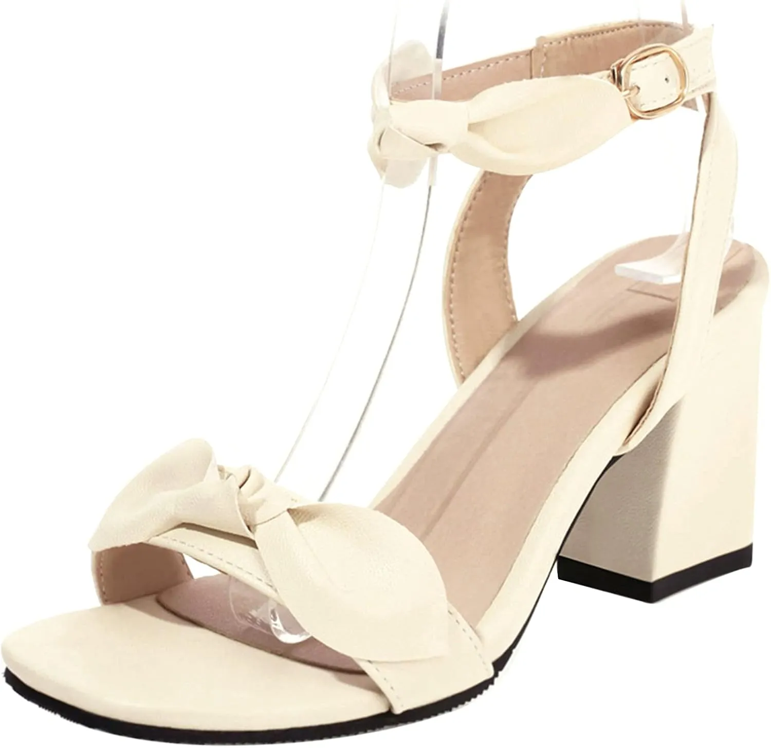 Gicoiz Ladies Wedding Open Toe Block Heels Sandals