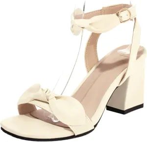 Gicoiz Ladies Wedding Open Toe Block Heels Sandals
