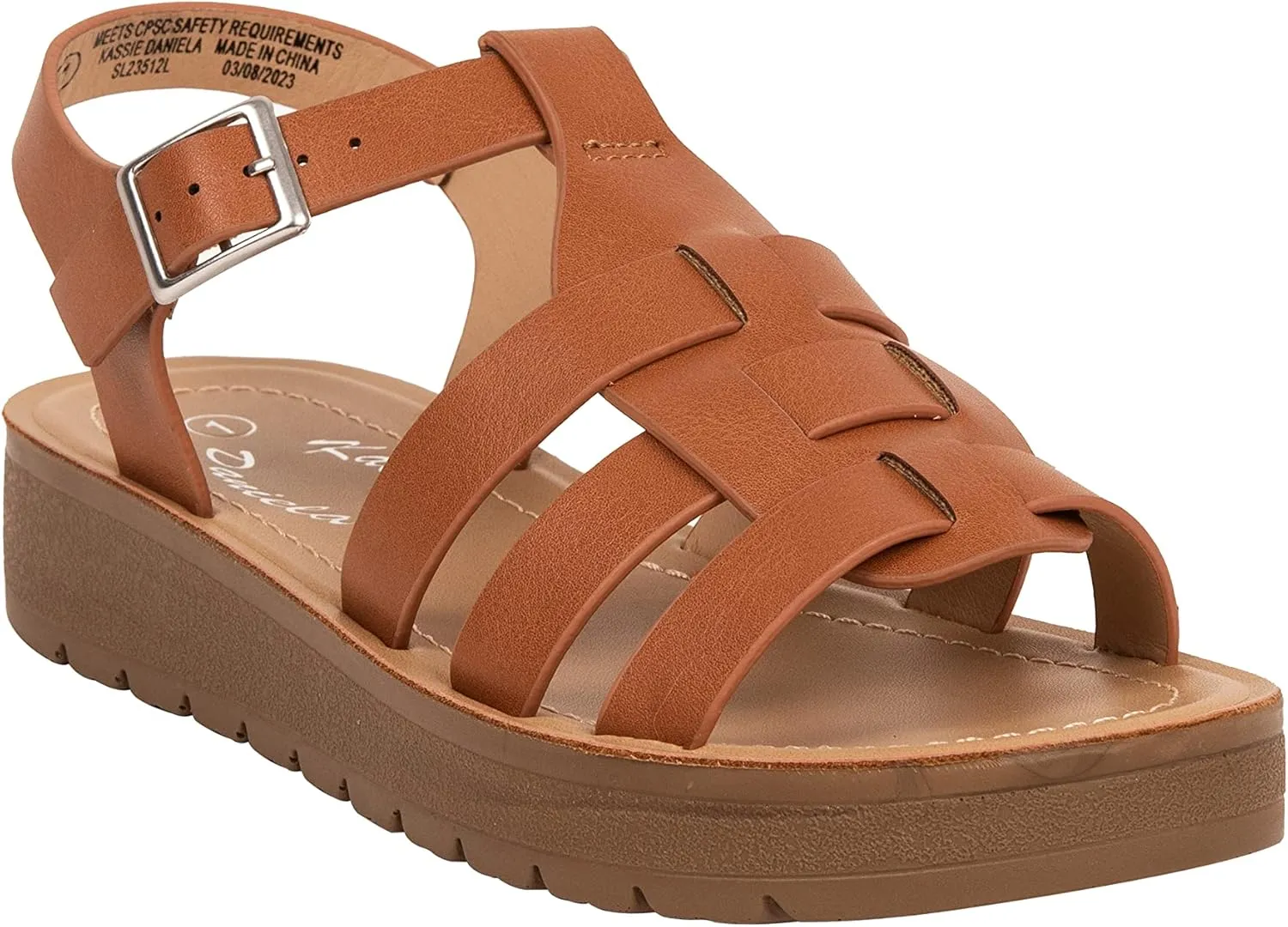Girls Sandals Open Toe Sandal Fisherman Buckle Ankle Strap Platform Martin-2