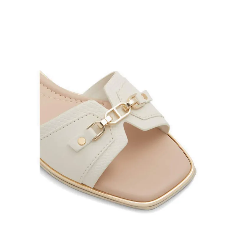 Jeannie Flat Sandals - Open White
