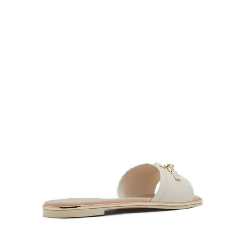 Jeannie Flat Sandals - Open White