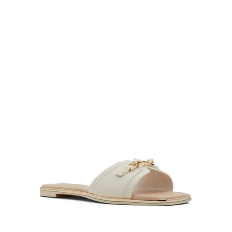 Jeannie Flat Sandals - Open White