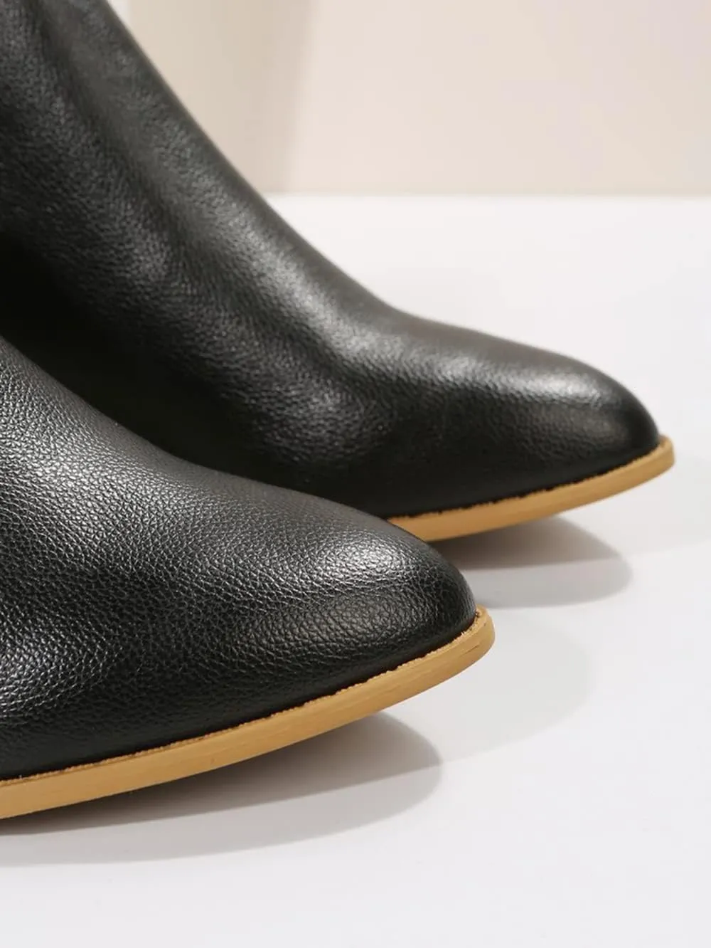 JITUUE Ankle Booties for Women,Women's Casual Dress Low Heeled Booties. V Cut Fashion Thick Heel Design Shoes