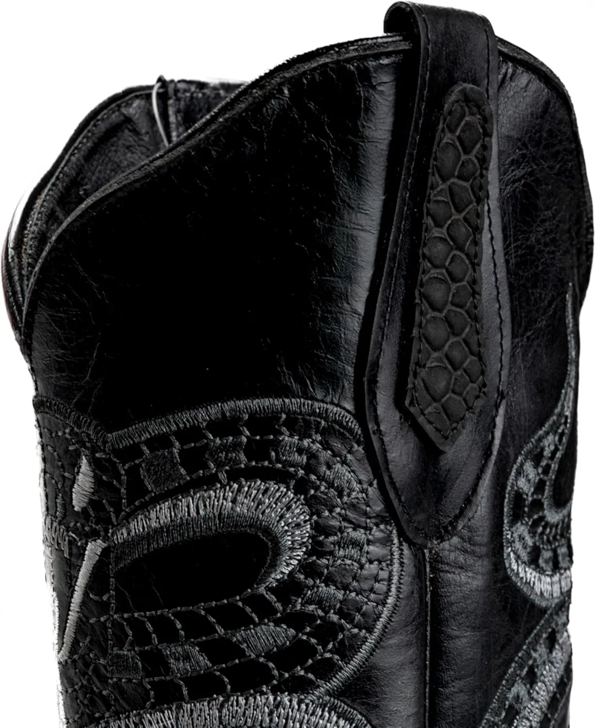 Joe Boots Python Leather Print Men's Western Boot: Square Toe Cowboy, Rodeo Boots