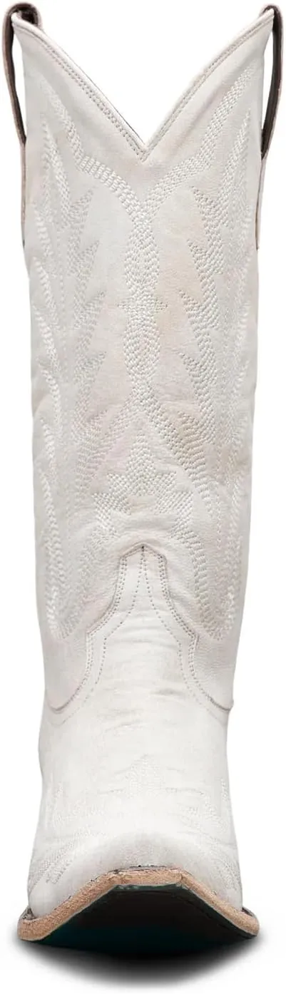 JORISTIMO Women's Cowboy with Embroidered Stitch,Knee High Boots, Classic Snip Toe Traditional Western Knee Bootie