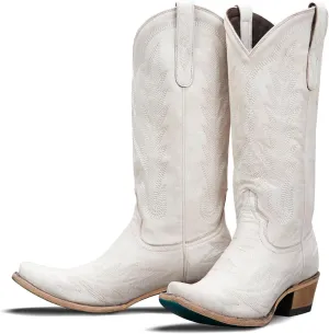 JORISTIMO Women's Cowboy with Embroidered Stitch,Knee High Boots, Classic Snip Toe Traditional Western Knee Bootie