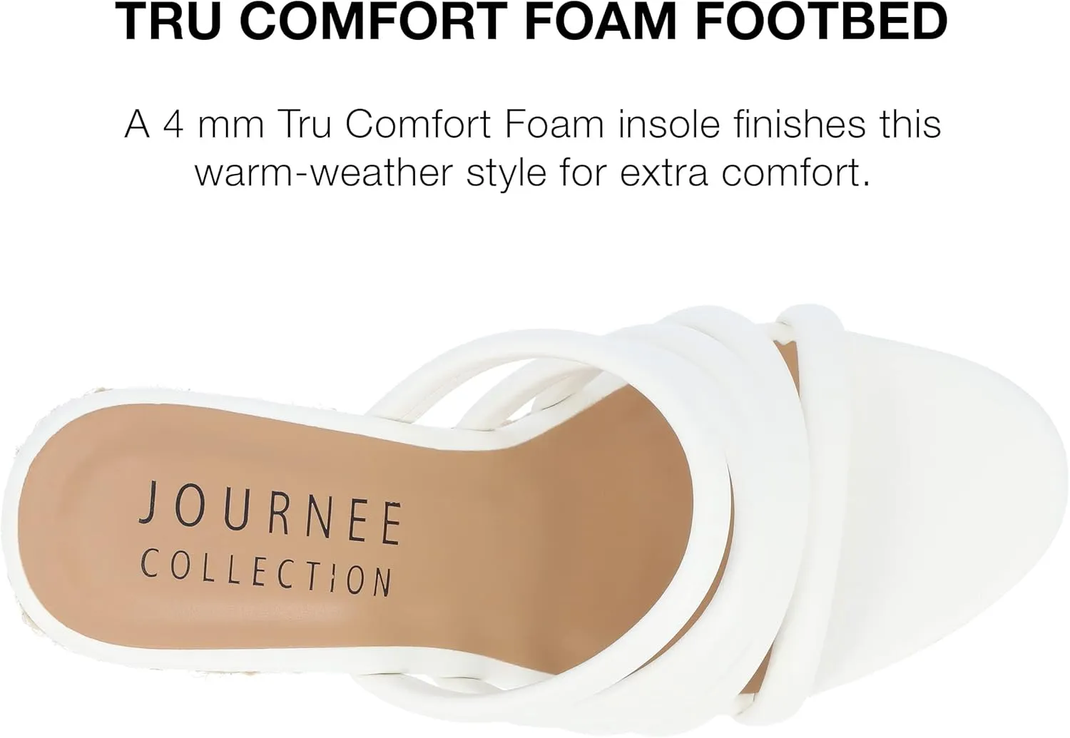 Journee Collection Womens CYNTHIE Puffy straps Round toe Wedge Sandals