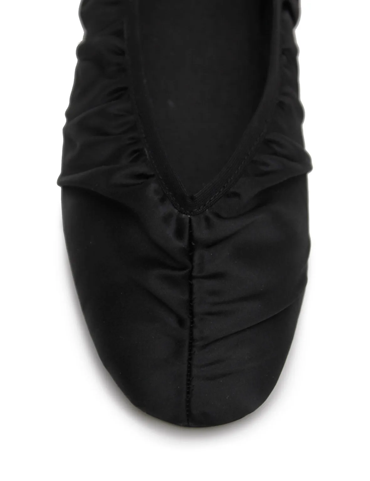 La Tribe | Gathered Flat - Black Satin