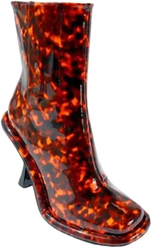 Liliana Women's Stiletto Mid Elastic Round Toe Ankle Boots with Side Zipper Stretch Boots Sexy Stiletto Heel Ankle Boots BALBOA-1
