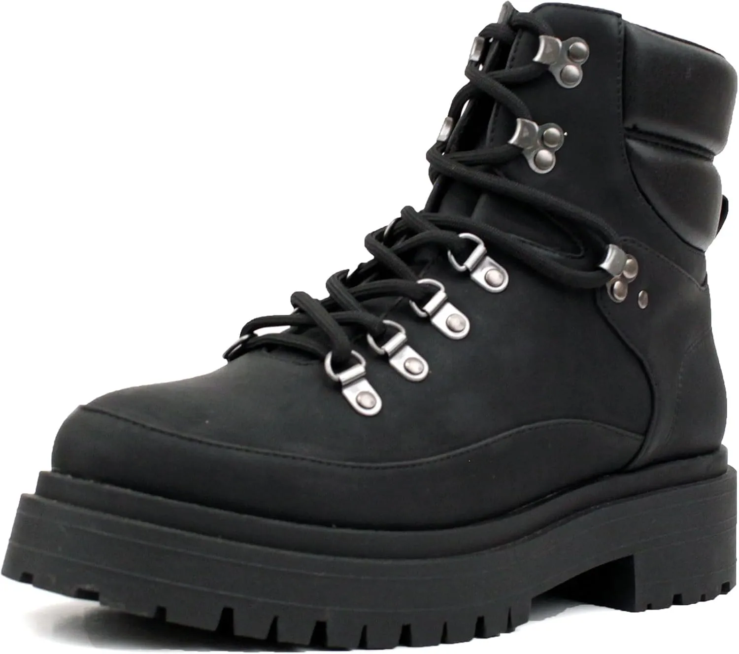 Luckers Women’s Lace Up Platform Lug Sole Combat Boots