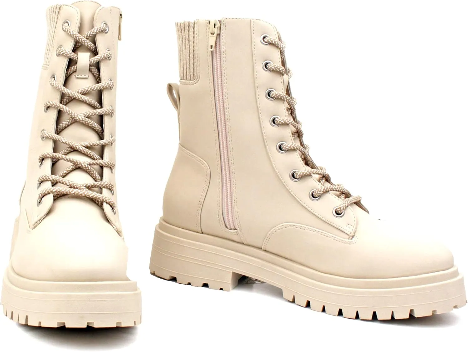 Luckers Women’s Lace Up Side Zipper Platform Boots