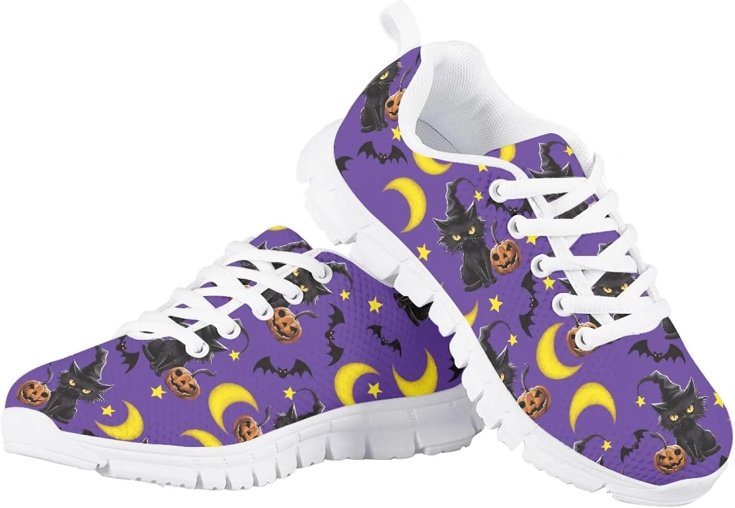 MARSVOVO Kids Halloween Sneakers for Boys Breathable Athletic Christmas Walking Shoes for Girls Most Comfortable Casual Classic Fashion Playing Sports Shoes