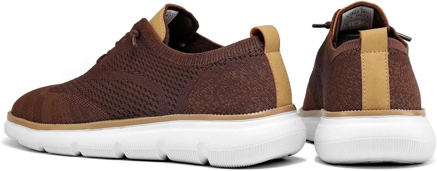 Mens Casual Dress Sneakers Fashion Walking Mesh Oxfords Shoes Business Work Lightweight Soft Sole
