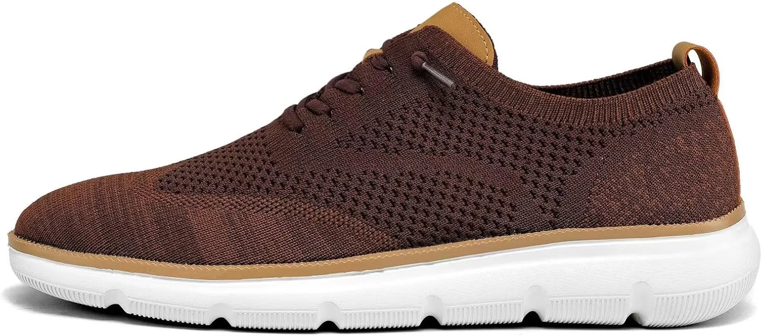 Mens Casual Dress Sneakers Fashion Walking Mesh Oxfords Shoes Business Work Lightweight Soft Sole