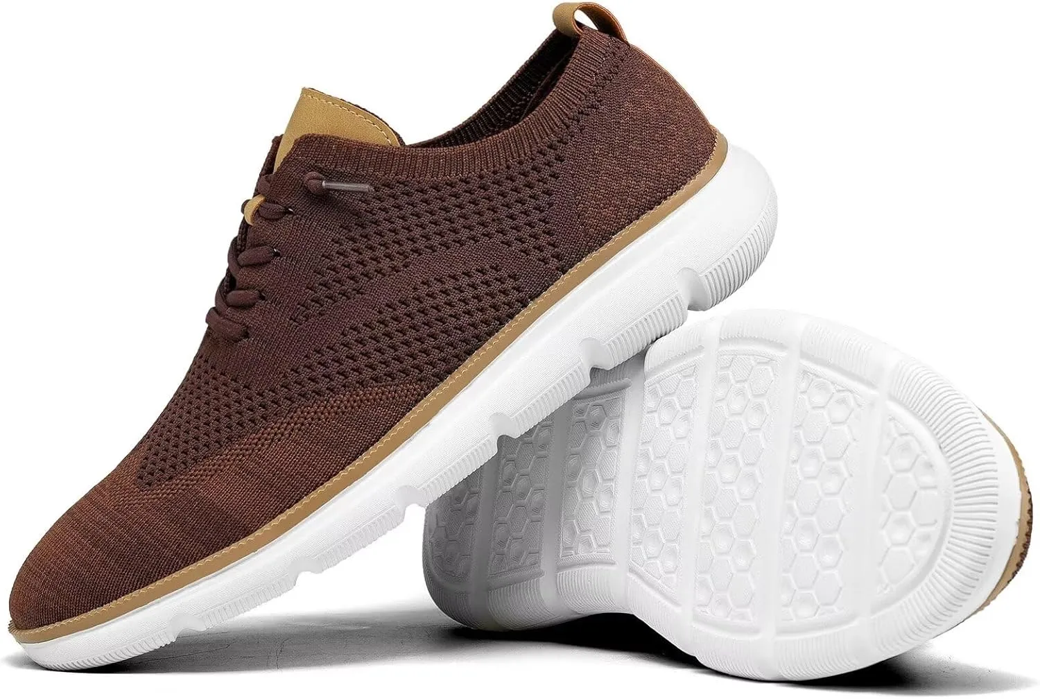 Mens Casual Dress Sneakers Fashion Walking Mesh Oxfords Shoes Business Work Lightweight Soft Sole