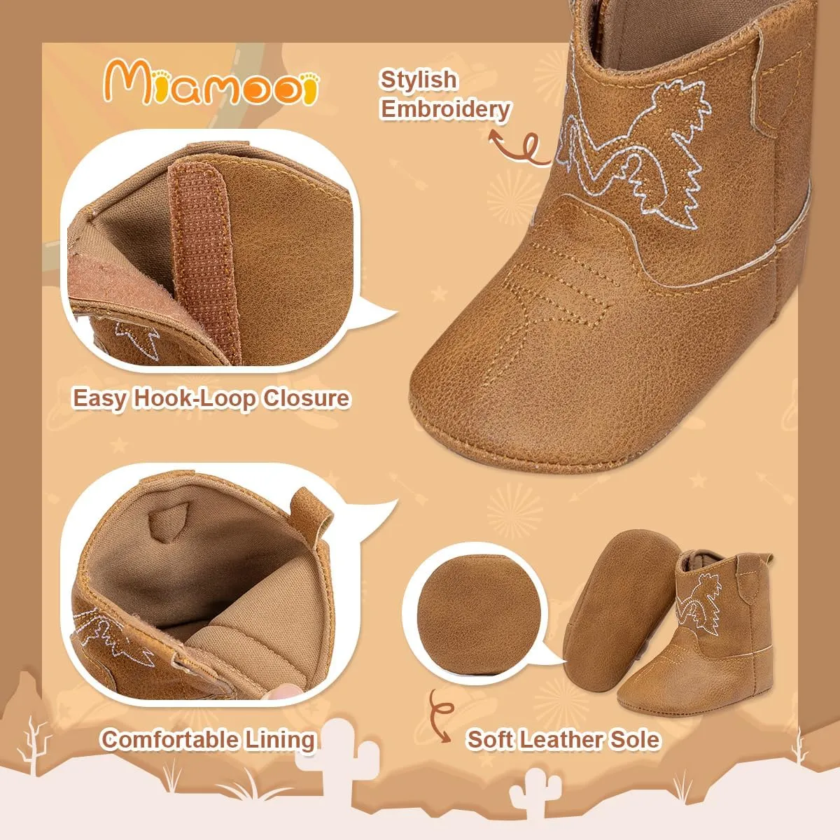 Miamooi Infant Baby Boys Girls Booties Newborn Cozy Fleece Warm Winter Boots Toddler Non-Slip Lace Up First Walking Shoes