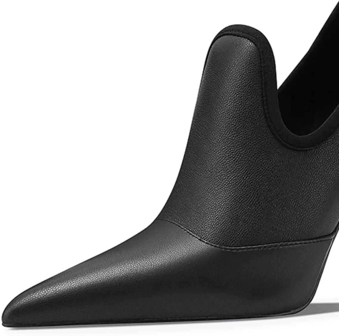 miss left Women Chic Ankle Boots Closed Pointed Toe Stiletto High Heels Slip On Cut Out Booties Stylish Casual Daily Date Prom Winter Shoes Size 4-16 US