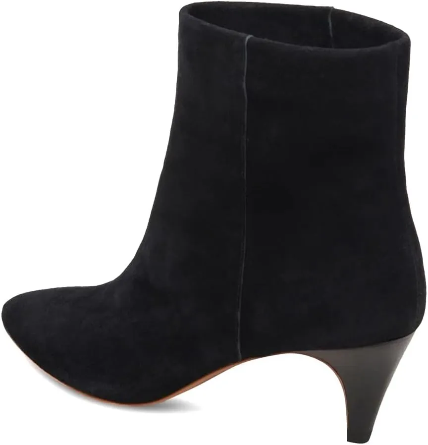 miss left Women Classic Kitten Heel Ankle Boots Pointed Toe Low Heel Wide Calf Pull On Booties Stylish Party Casual Shoes Size 4-16 US
